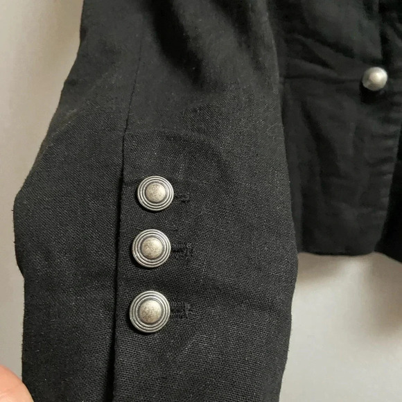 Harve Benard black  linen blazer Sz 6 - Picture 5 of 13